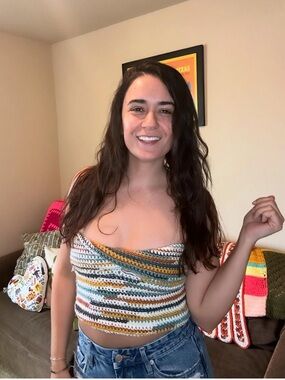 Knitted crop top